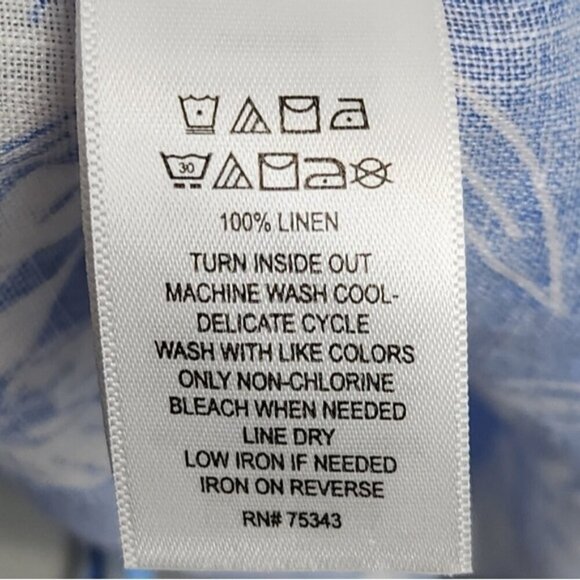 C&C California Flower Print Blue Linen Peplum Waist Tank Top Size XL NWOT - Picture 10 of 12